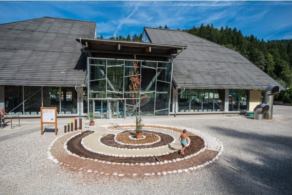 Terme Snovik in flowers and greenary of Arboretum